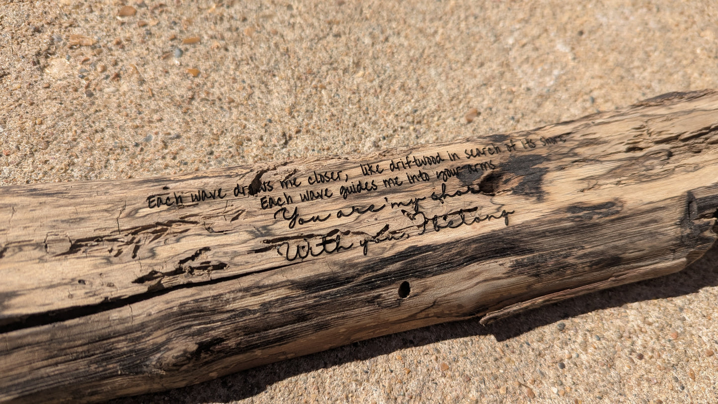 Engraved Driftwood
