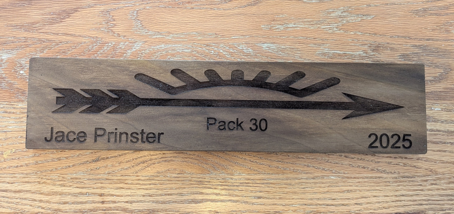 Arrow of Light Plaque