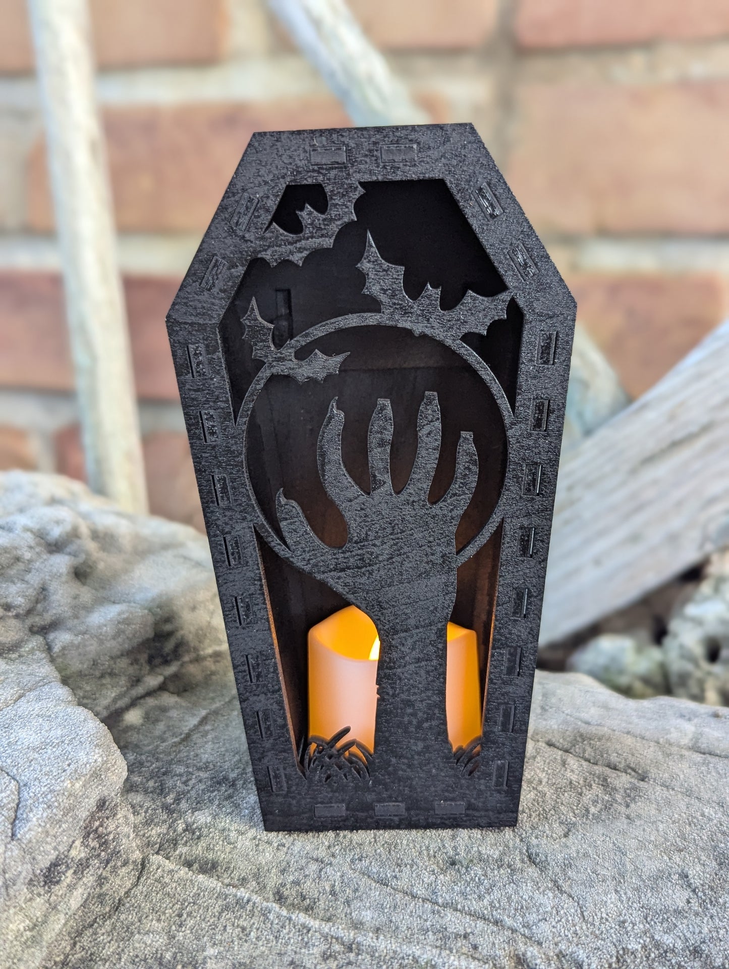 Halloween Tea light display - Coffin