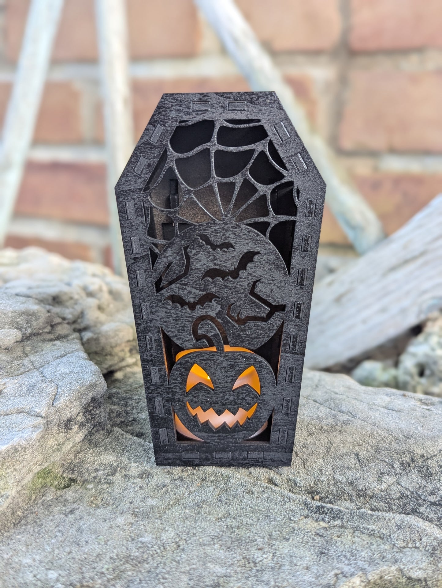 Halloween Tea light display - Coffin