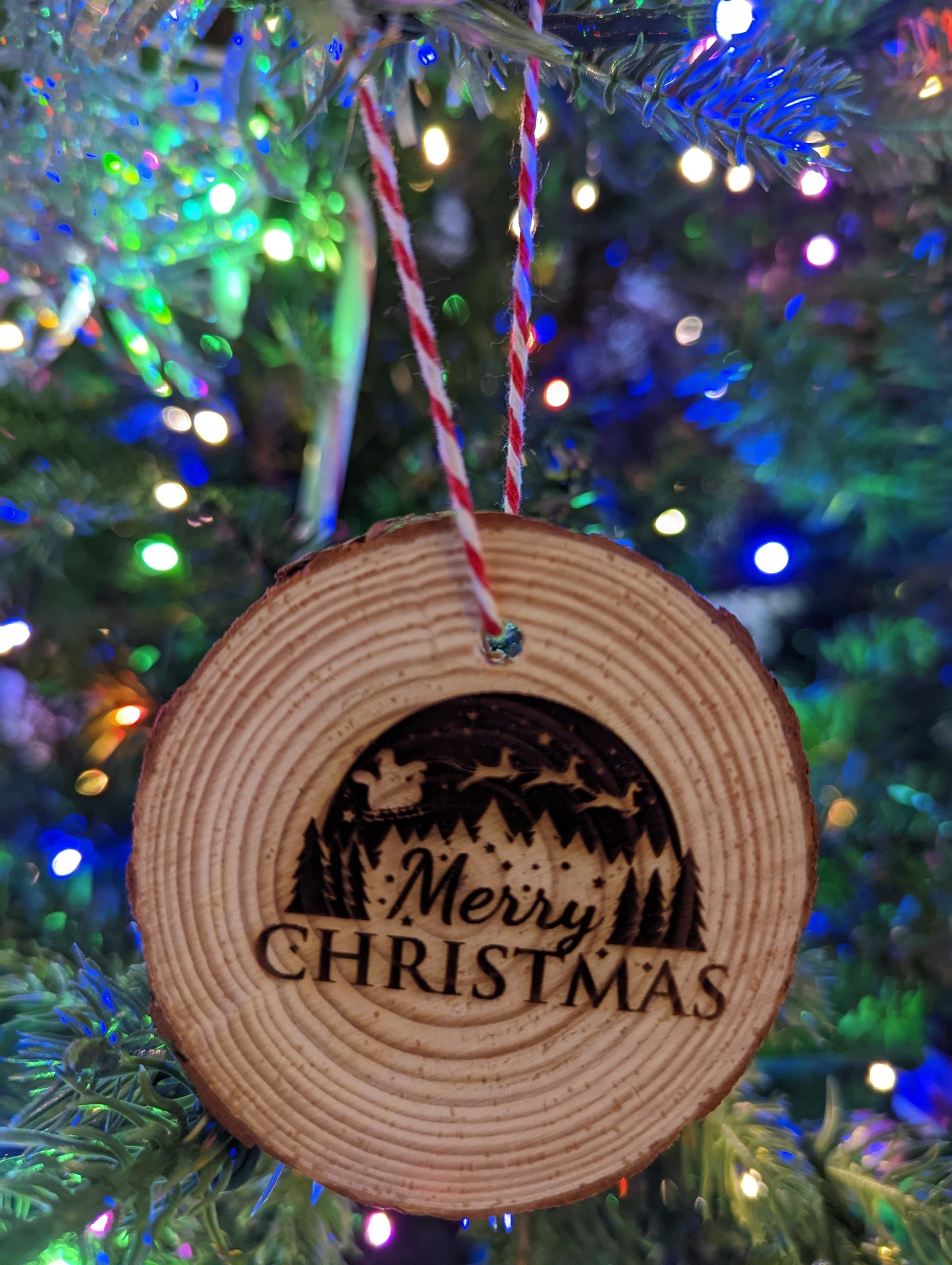 Engraved Pine Ornament