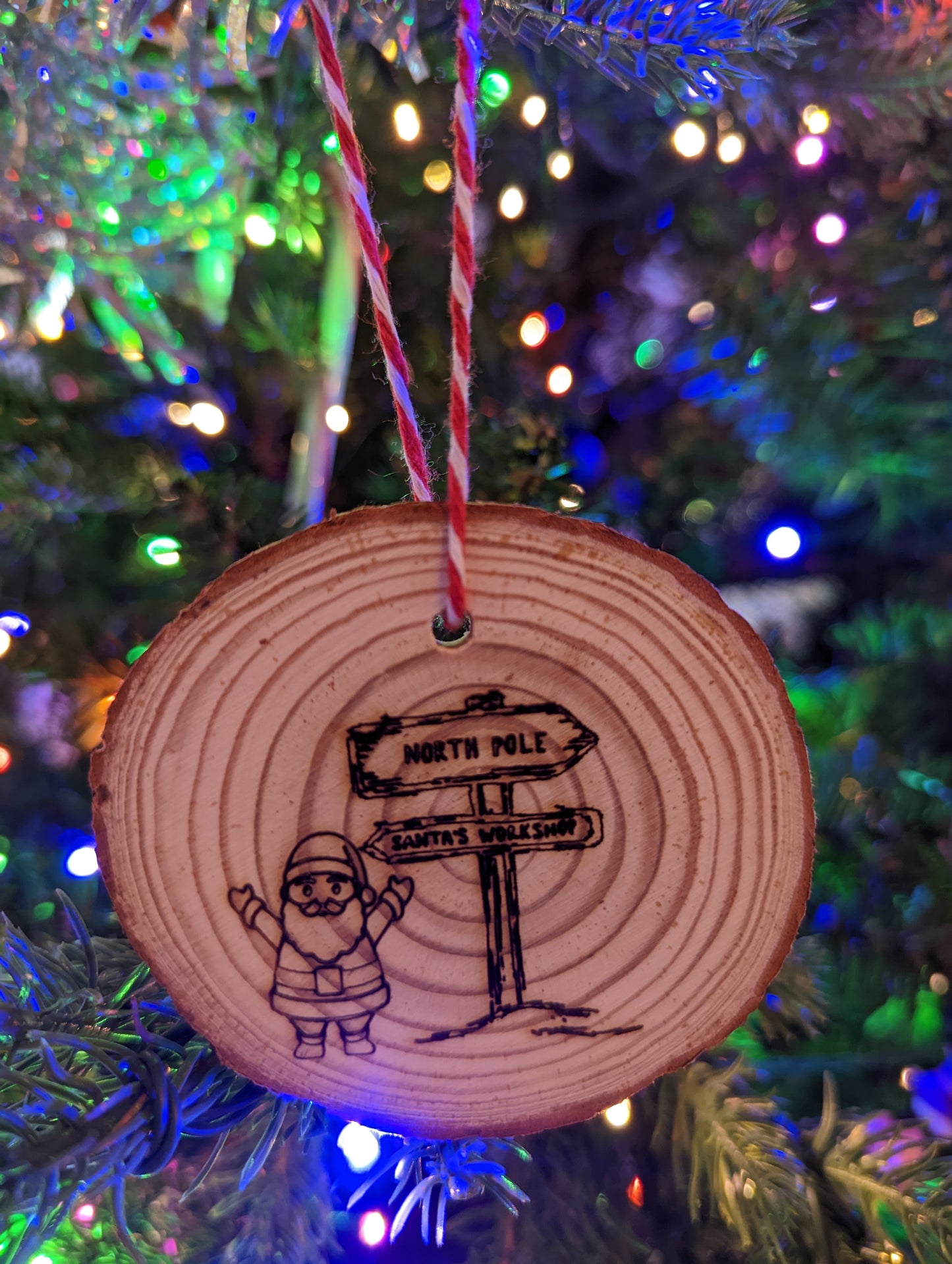 Engraved Pine Ornament