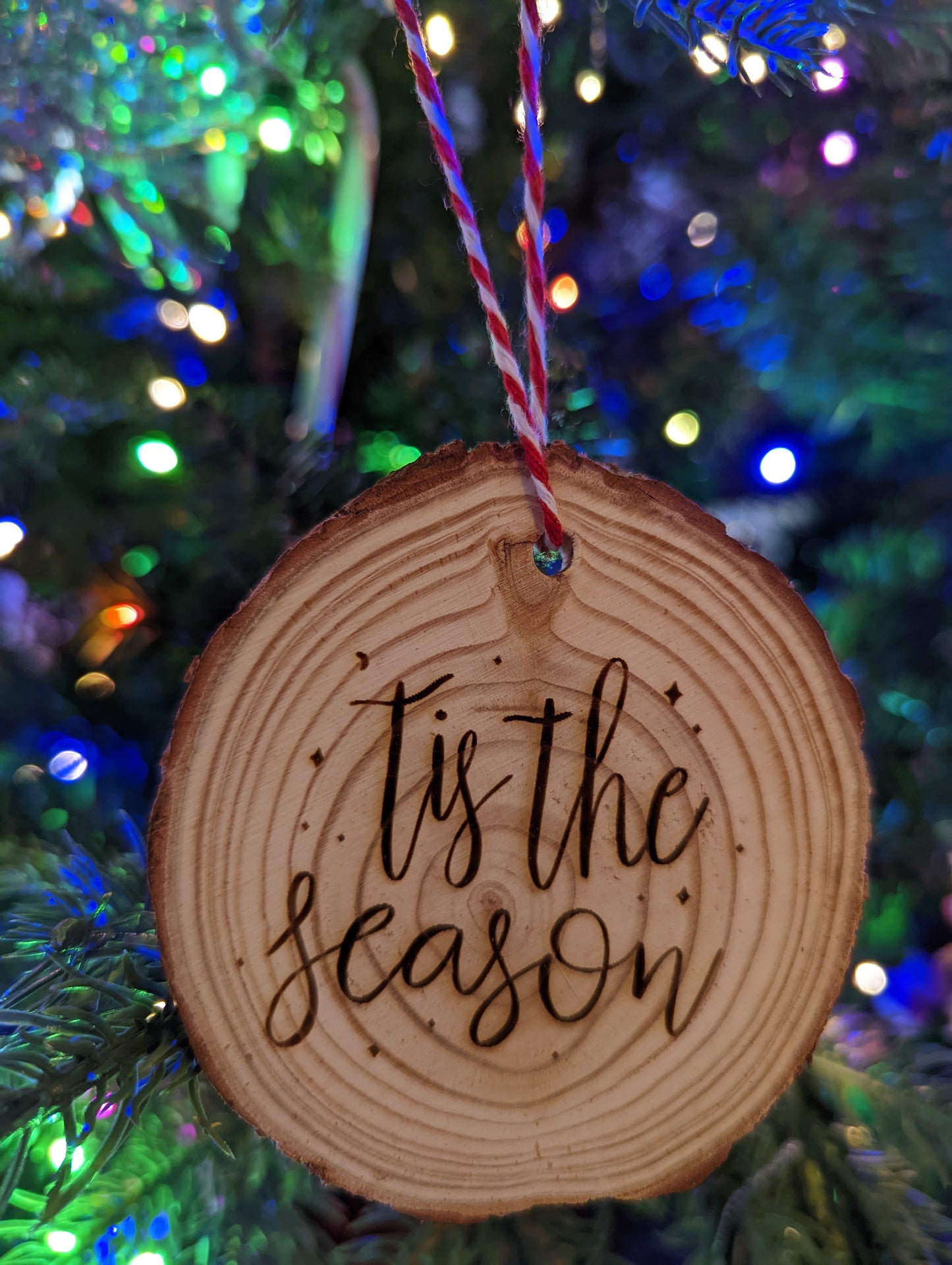Engraved Pine Ornament