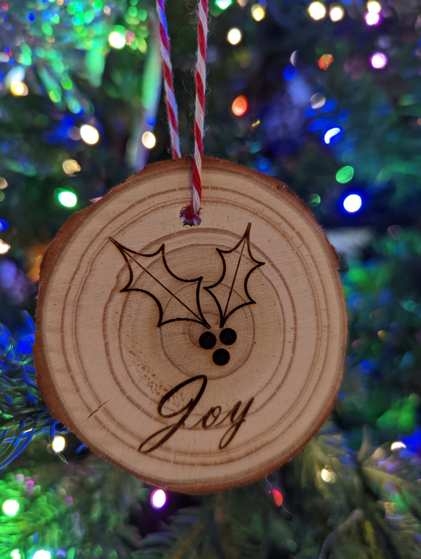 Engraved Pine Ornament