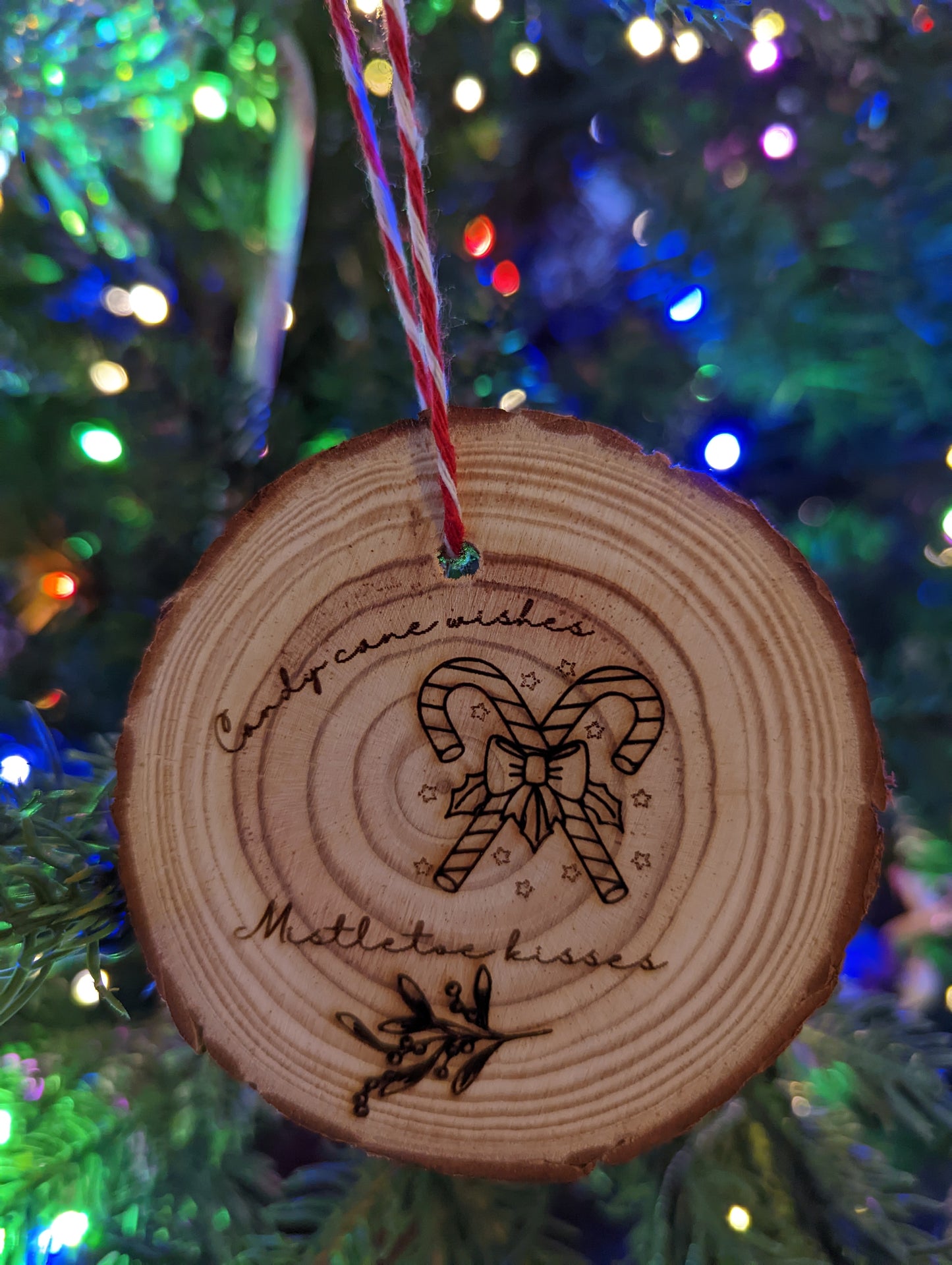Engraved Pine Ornament