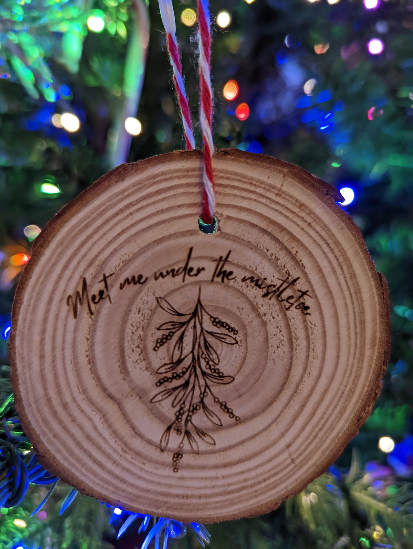 Engraved Pine Ornament