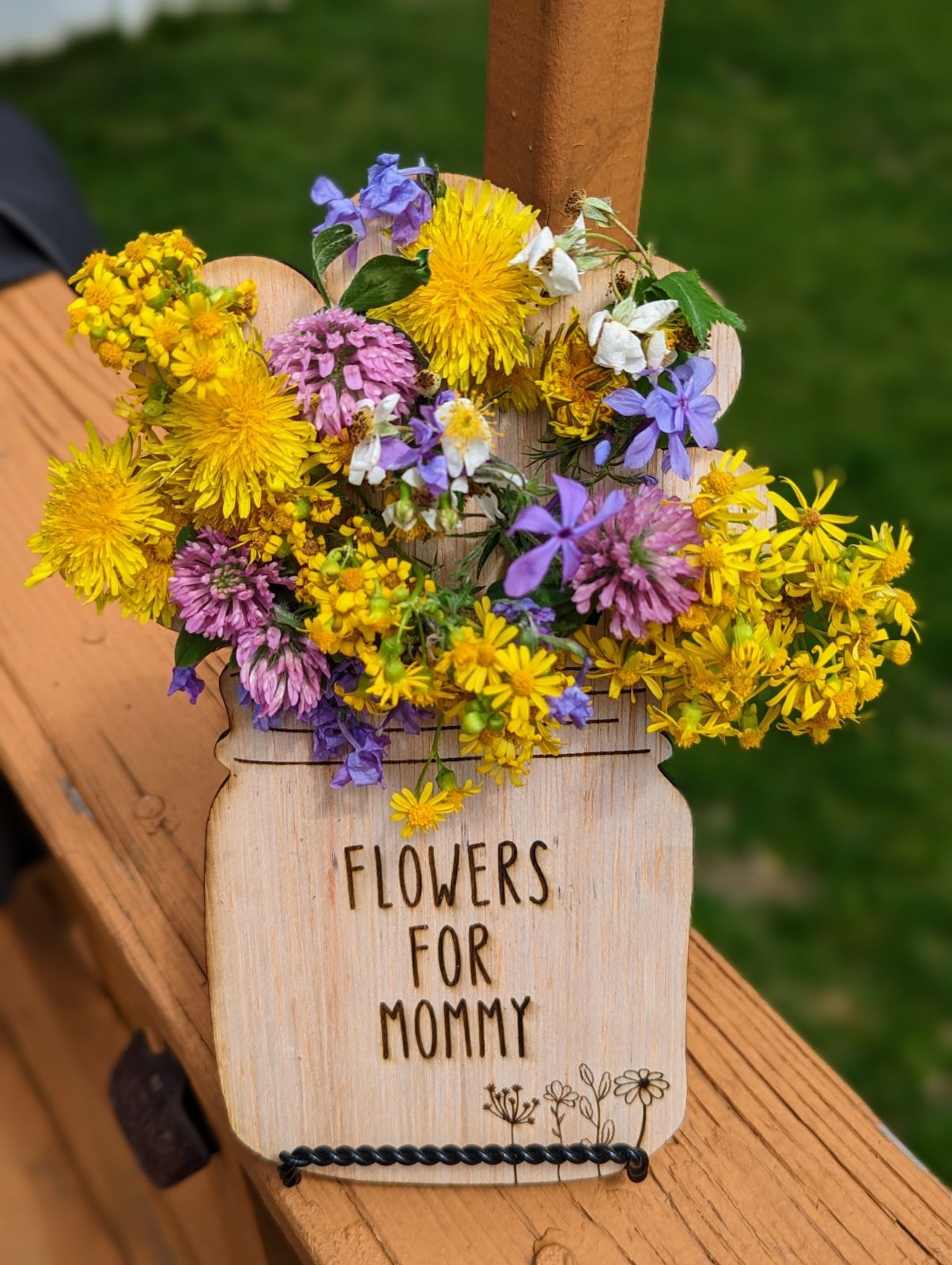 Flowers for Mommy plaque