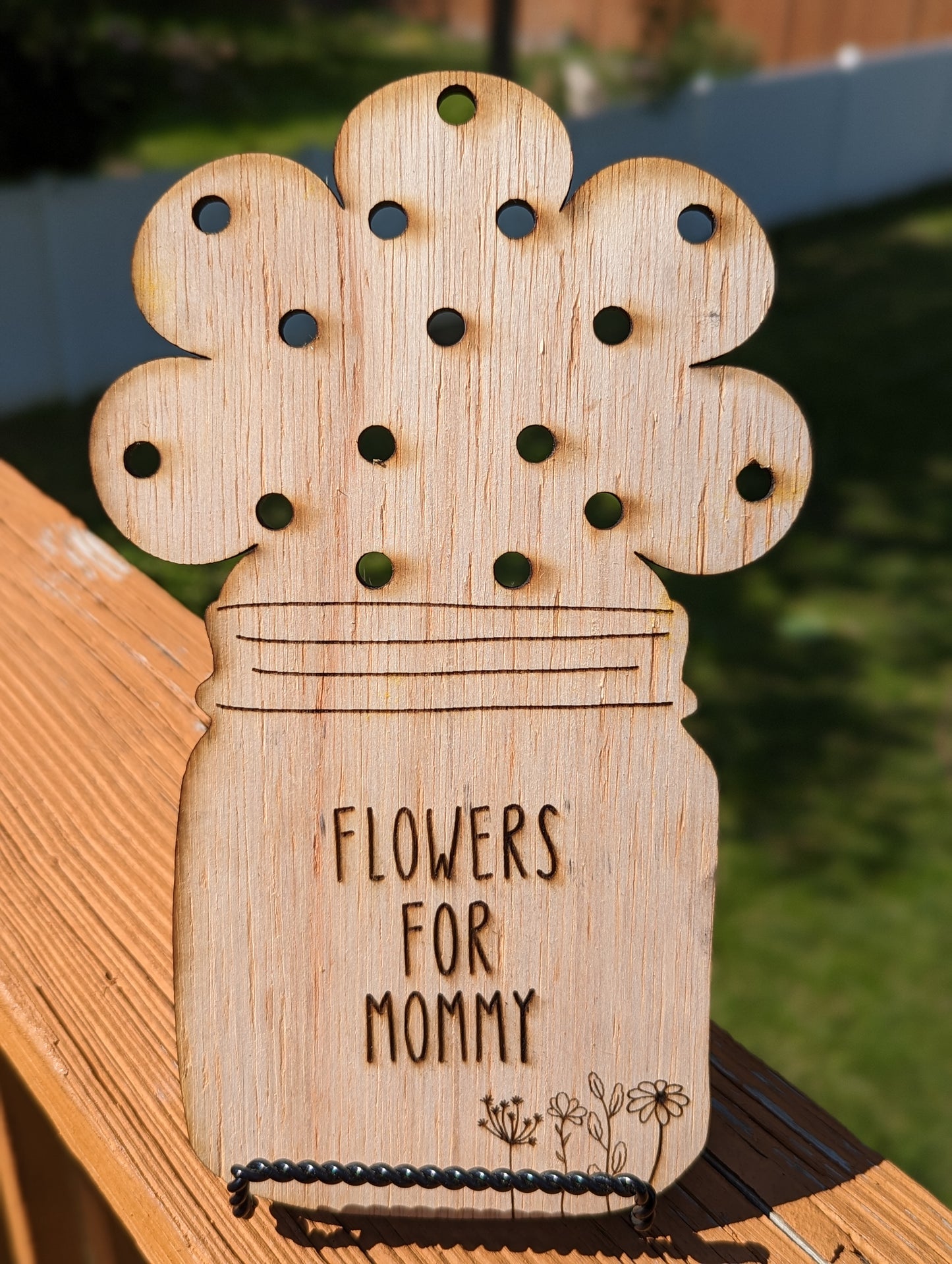 Flowers for Mommy plaque