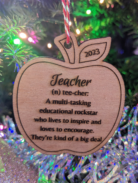 Teacher appreciation ornament