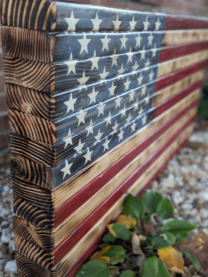 40" Wooden American Flag